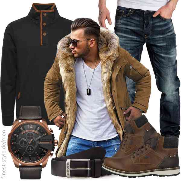 Top herren-Outfit im Finest-Trend-Style für ein selbstbewusstes Modegefühl mit tollen Produkten von Rello & Reese,b BLEND,Amaci&Sons,Diesel,Levi\'s,Rieker