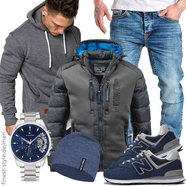 Top herren-Outfit im Finest-Trend-Style für ein selbstbewusstes Modegefühl mit tollen Produkten von Geographical Norway,Amaci&Sons,Amaci&Sons,Tommy Hilfiger,EMPIRELION,New Balance