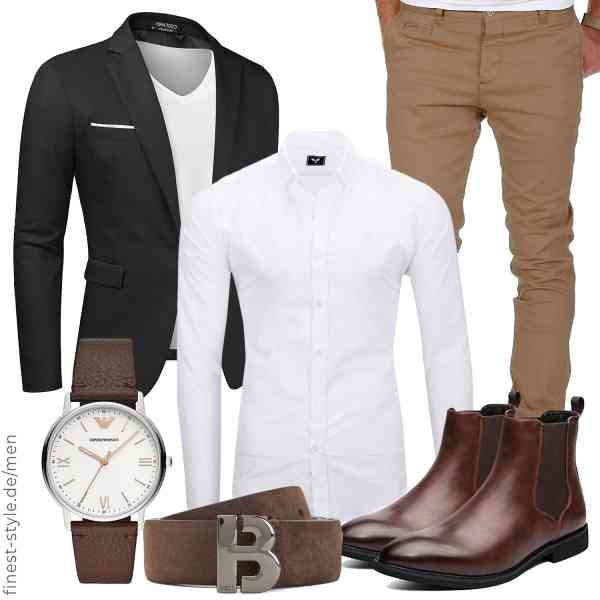 Top herren-Outfit im Finest-Trend-Style für ein selbstbewusstes Modegefühl mit tollen Produkten von COOFANDY,Kayhan,Amaci&Sons,Emporio Armani,BOSS,Qianliuk