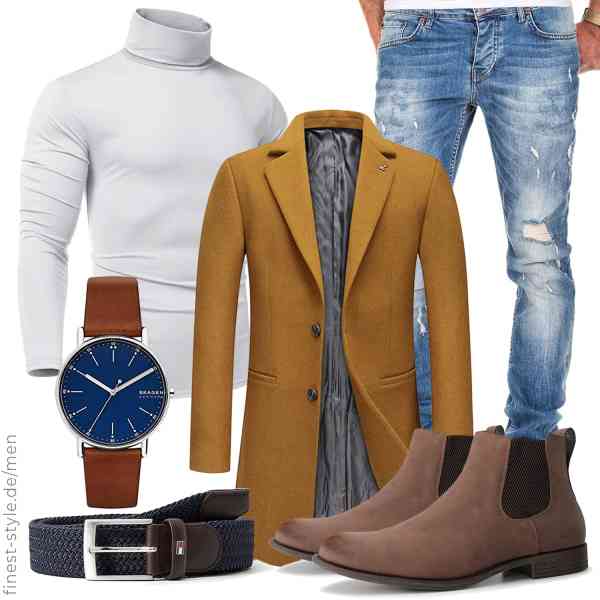 Top herren-Outfit im Finest-Trend-Style für ein selbstbewusstes Modegefühl mit tollen Produkten von Allthemen,COOFANDY,Amaci&Sons,Skagen,Tommy Hilfiger,Hawkwell