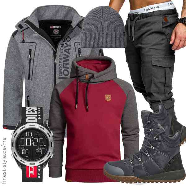 Top herren-Outfit im Finest-Trend-Style für ein selbstbewusstes Modegefühl mit tollen Produkten von Geographical Norway,Amaci&Sons,Amaci&Sons,Diesel,Enter the Complex,Columbia