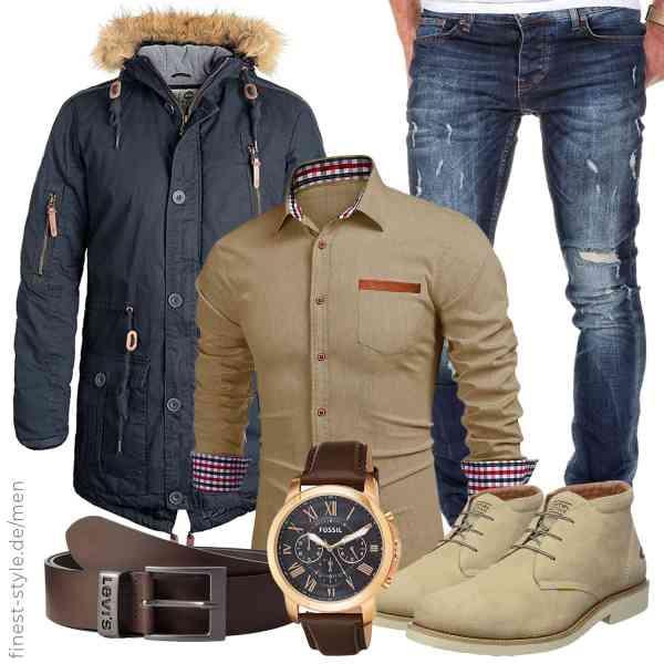 Top herren-Outfit im Finest-Trend-Style für ein selbstbewusstes Modegefühl mit tollen Produkten von !Solid,Meilicloth,Amaci&Sons,Fossil,Levi's,camel active