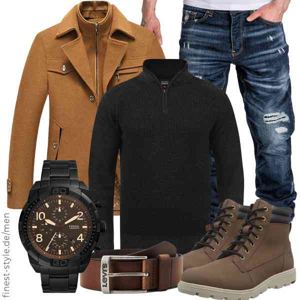 Top herren-Outfit im Finest-Trend-Style für ein selbstbewusstes Modegefühl mit tollen Produkten von Allthemen,Blend,Amaci&Sons,Fossil,Levi's,Timberland