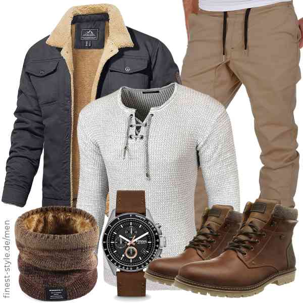 Top herren-Outfit im Finest-Trend-Style für ein selbstbewusstes Modegefühl mit tollen Produkten von MAGCOMSEN,Baxboy,Amaci&Sons,Fossil,HYUET,Rieker