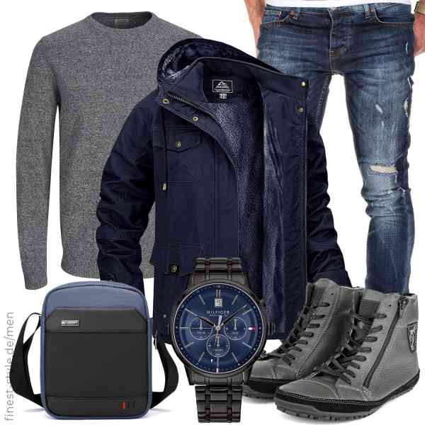 Top herren-Outfit im Finest-Trend-Style für ein selbstbewusstes Modegefühl mit tollen Produkten von MAGCOMSEN,JACK & JONES,Amaci&Sons,Tommy Hilfiger,UBORSE,Magical Shoes