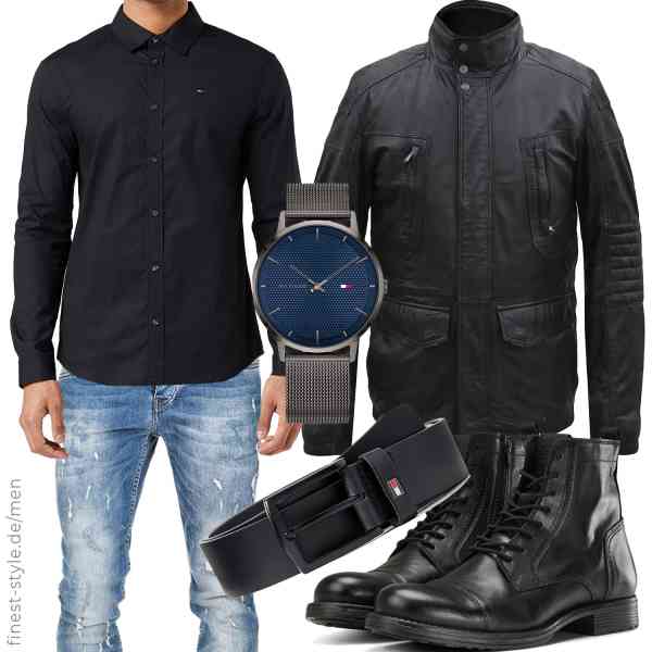 Top herren-Outfit im Finest-Trend-Style für ein selbstbewusstes Modegefühl mit tollen Produkten von Blueorn,Tommy Jeans,Amaci&Sons,Tommy Hilfiger,Tommy Hilfiger,JACK & JONES