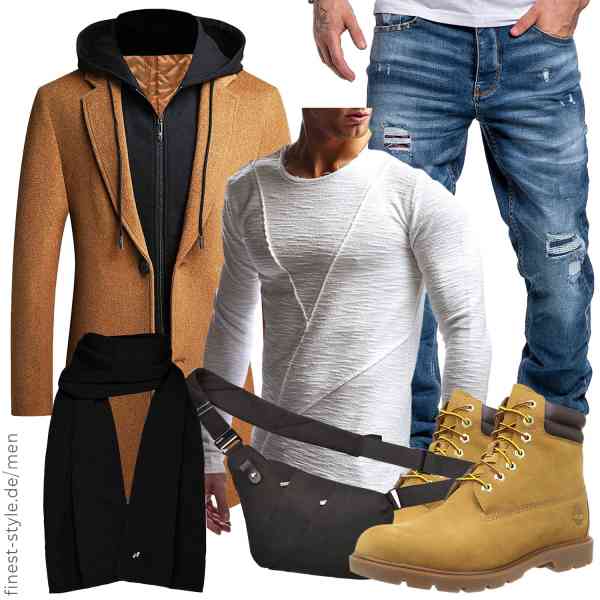 Top herren-Outfit im Finest-Trend-Style für ein selbstbewusstes Modegefühl mit tollen Produkten von Luckyone,Leif Nelson,Amaci&Sons,OSOCE,NYTTED,Timberland