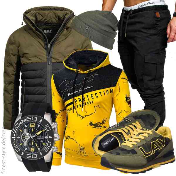 Top herren-Outfit im Finest-Trend-Style für ein selbstbewusstes Modegefühl mit tollen Produkten von Indicode,Baxboy,Amaci&Sons,Invicta,Enter the Complex,Replay