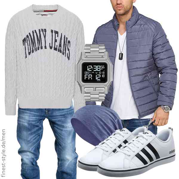 Top herren-Outfit im Finest-Trend-Style für ein selbstbewusstes Modegefühl mit tollen Produkten von JACK & JONES,Tommy Hilfiger,Amaci&Sons,Nixon,Balinco,adidas