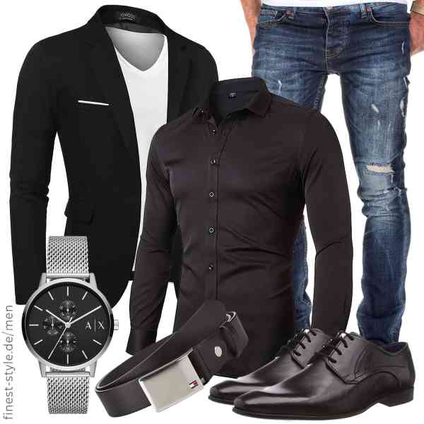 Top herren-Outfit im Finest-Trend-Style für ein selbstbewusstes Modegefühl mit tollen Produkten von COOFANDY,INFLATION,Amaci&Sons,Armani Exchange,Tommy Hilfiger,bugatti