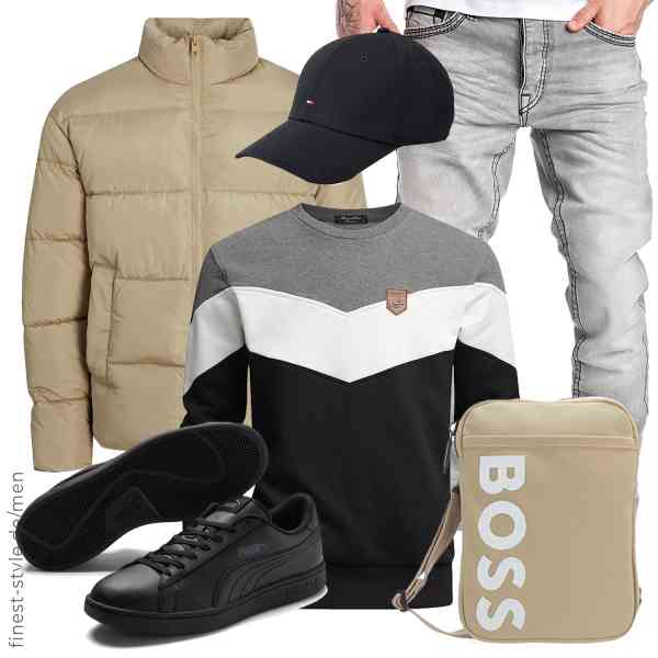 Top herren-Outfit im Finest-Trend-Style für ein selbstbewusstes Modegefühl mit tollen Produkten von JACK & JONES,Amaci&Sons,Amaci&Sons,Tommy Hilfiger,BOSS,PUMA