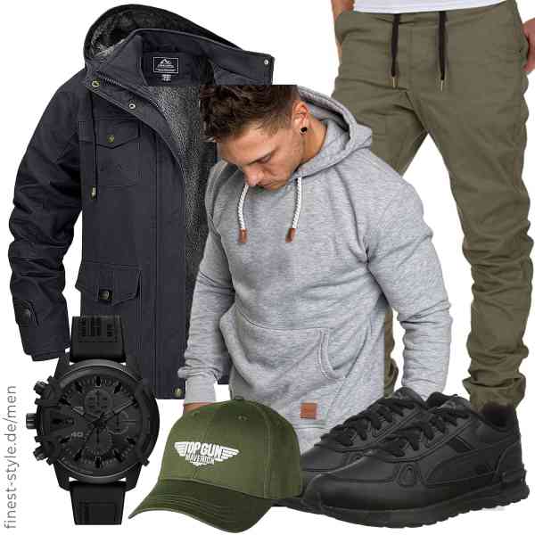 Top herren-Outfit im Finest-Trend-Style für ein selbstbewusstes Modegefühl mit tollen Produkten von MAGCOMSEN,REPUBLIX,Amaci&Sons,Diesel,Mil-Tec,PUMA