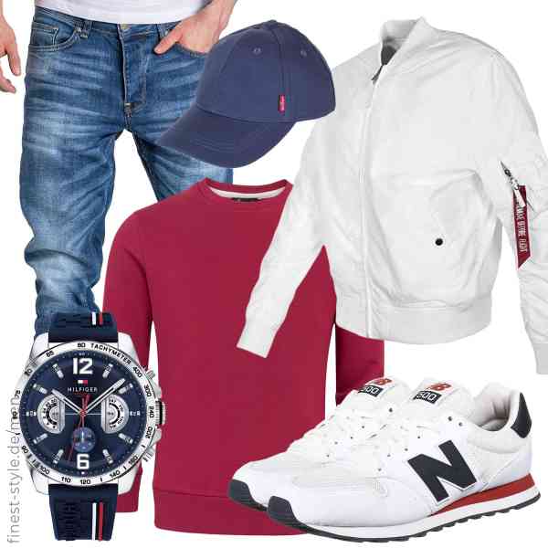 Top herren-Outfit im Finest-Trend-Style für ein selbstbewusstes Modegefühl mit tollen Produkten von ALPHA INDUSTRIES,Amaci&Sons,Amaci&Sons,Tommy Hilfiger,Levi's,New Balance