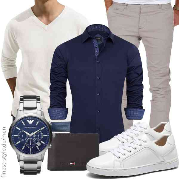 Top herren-Outfit im Finest-Trend-Style für ein selbstbewusstes Modegefühl mit tollen Produkten von Hisir,J.VER,Amaci&Sons,Emporio Armani,,Bruno Marc