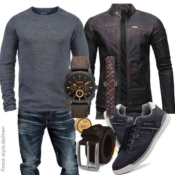 Top herren-Outfit im Finest-Trend-Style für ein selbstbewusstes Modegefühl mit tollen Produkten von Crone,Blend,Amaci&Sons,Fossil,Cartvelli,TARELO SINCE 1986