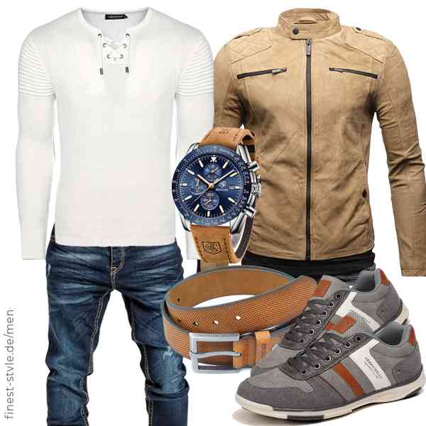 Top herren-Outfit im Finest-Trend-Style für ein selbstbewusstes Modegefühl mit tollen Produkten von Crone,Carisma,Amaci&Sons,BY BENYAR,Redbridge,AX BOXING