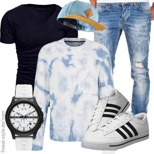 Top herren-Outfit im Finest-Trend-Style für ein selbstbewusstes Modegefühl mit tollen Produkten von TOM TAILOR Denim,REPUBLIX,Amaci&Sons,Armani Exchange,Soulbuddy,adidas