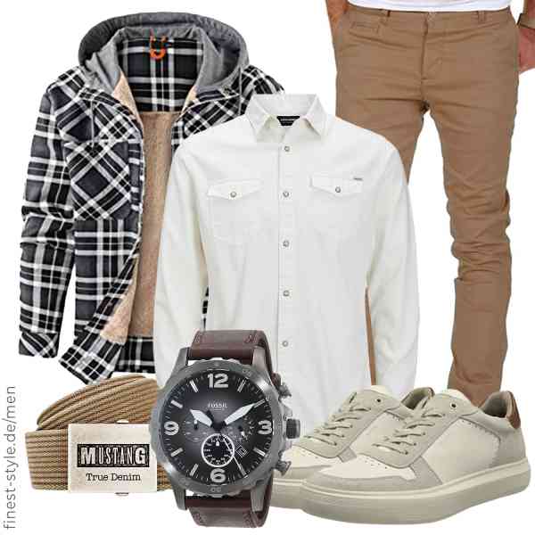 Top herren-Outfit im Finest-Trend-Style für ein selbstbewusstes Modegefühl mit tollen Produkten von Mr.Stream,JACK & JONES,Amaci&Sons,Fossil,Mustang Belts,Geox