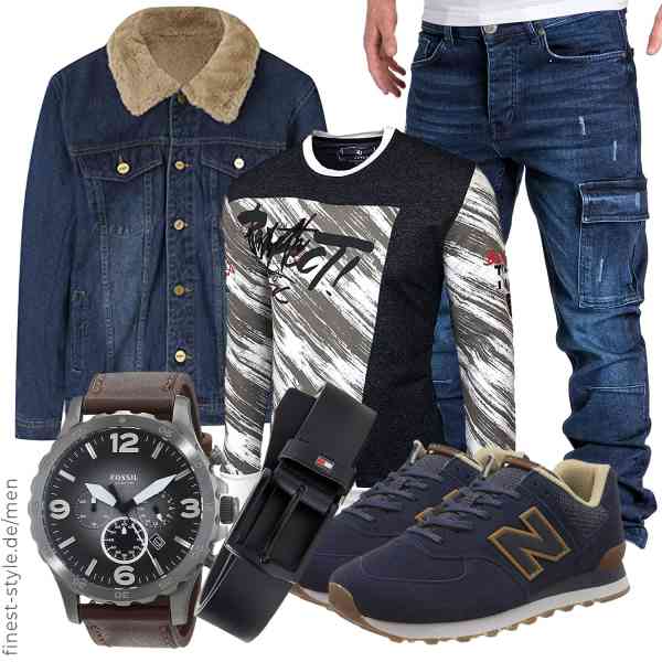 Top herren-Outfit im Finest-Trend-Style für ein selbstbewusstes Modegefühl mit tollen Produkten von DPZZ,Baxboy,Amaci&Sons,Tommy Hilfiger,Fossil,New Balance