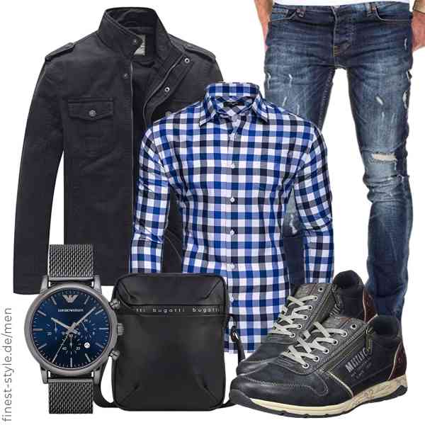 Top herren-Outfit im Finest-Trend-Style für ein selbstbewusstes Modegefühl mit tollen Produkten von WenVen,Kayhan,Amaci&Sons,Emporio Armani,bugatti,MUSTANG