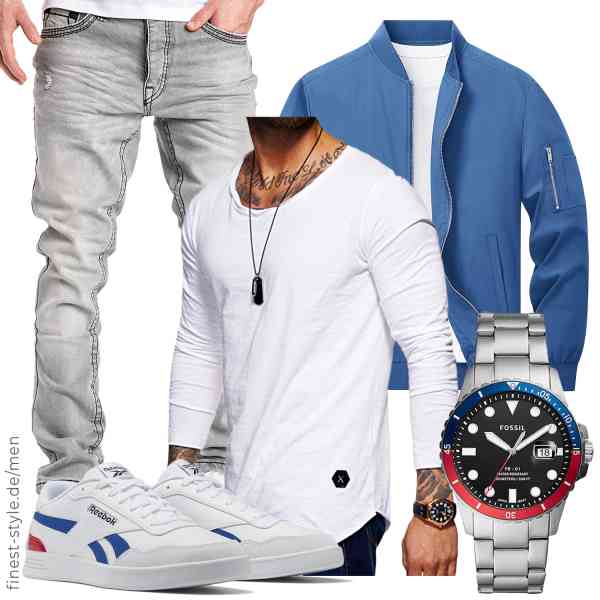 Top herren-Outfit im Finest-Trend-Style für ein selbstbewusstes Modegefühl mit tollen Produkten von TACVASEN,behype.,Amaci&Sons,Fossil,Reebok