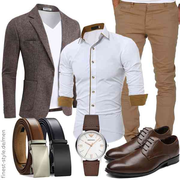 Top herren-Outfit im Finest-Trend-Style für ein selbstbewusstes Modegefühl mit tollen Produkten von ThinkSTEM,Meilicloth,Amaci&Sons,Emporio Armani,CHAOREN,Bruno Marc