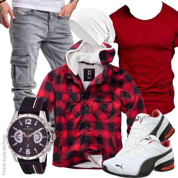 Top herren-Outfit im Finest-Trend-Style für ein selbstbewusstes Modegefühl mit tollen Produkten von Brandit,Amaci&Sons,Amaci&Sons,Tommy Hilfiger,Balinco,PUMA