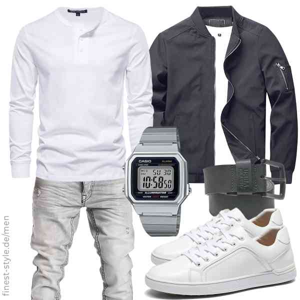 Top herren-Outfit im Finest-Trend-Style für ein selbstbewusstes Modegefühl mit tollen Produkten von KEFITEVD,Generic,Amaci&Sons,Casio,Urban Classics,Bruno Marc