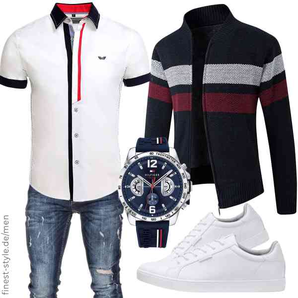 Top herren-Outfit im Finest-Trend-Style für ein selbstbewusstes Modegefühl mit tollen Produkten von Sliktaa,Carisma,Amaci&Sons,Tommy Hilfiger,JACK & JONES