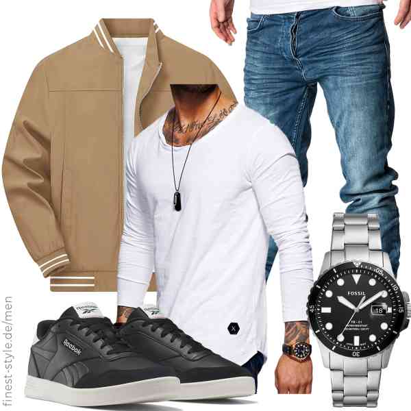 Top herren-Outfit im Finest-Trend-Style für ein selbstbewusstes Modegefühl mit tollen Produkten von TACVASEN,behype.,Amaci&Sons,Fossil,Reebok