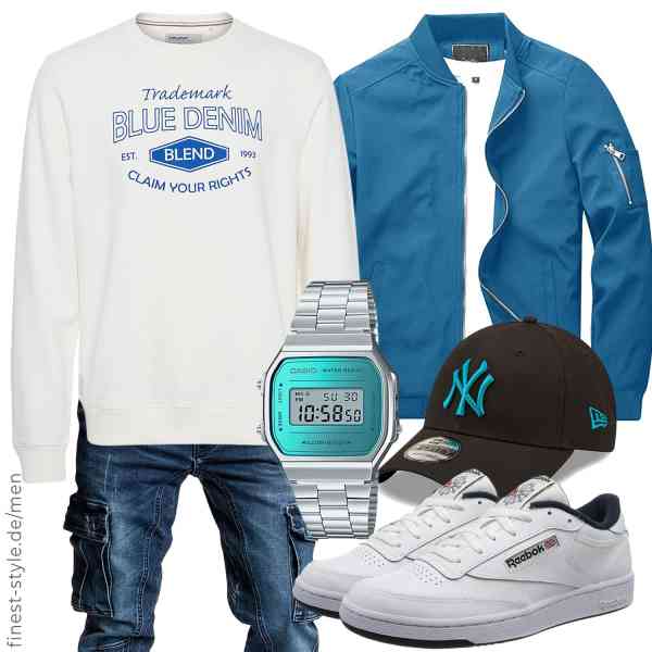 Top herren-Outfit im Finest-Trend-Style für ein selbstbewusstes Modegefühl mit tollen Produkten von KEFITEVD,Reebok,Blend,Amaci&Sons,Casio,New Era,Reebok,KEFITEVD,Blend,Amaci&Sons,Casio,New Era,Reebok