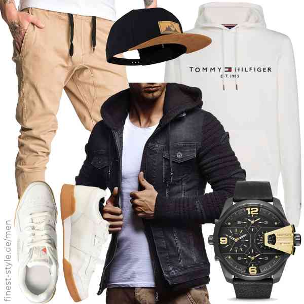 Top herren-Outfit im Finest-Trend-Style für ein selbstbewusstes Modegefühl mit tollen Produkten von Leif Nelson,Tommy Hilfiger,REPUBLIX,Diesel,Jumping Bird,Reebok