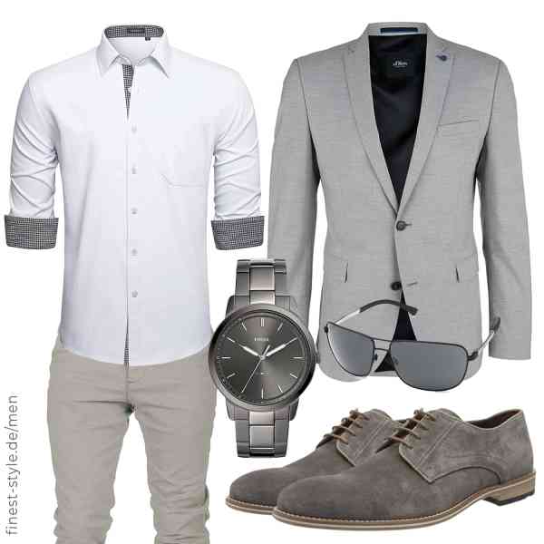 Top herren-Outfit im Finest-Trend-Style für ein selbstbewusstes Modegefühl mit tollen Produkten von s.Oliver,HISDERN,Amaci&Sons,Fossil,Emporio Armani,LLOYD