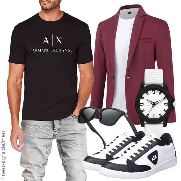 Top herren-Outfit im Finest-Trend-Style für ein selbstbewusstes Modegefühl mit tollen Produkten von Allthemen,Armani Exchange,Amaci&Sons,Armani Exchange,wearPro,Armani Exchange