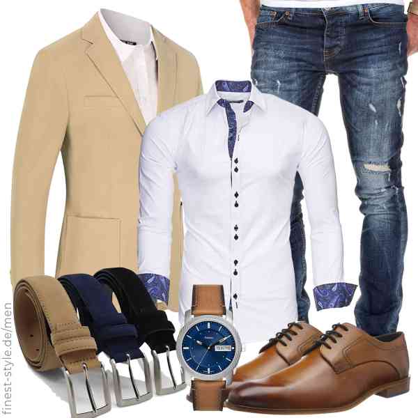 Top herren-Outfit im Finest-Trend-Style für ein selbstbewusstes Modegefühl mit tollen Produkten von PaulJones,Kayhan,Amaci&Sons,Fossil,Safekeepers,bugatti