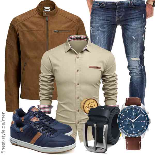 Top herren-Outfit im Finest-Trend-Style für ein selbstbewusstes Modegefühl mit tollen Produkten von JACK & JONES,COOFANDY,Amaci&Sons,Tommy Hilfiger,Cartvelli,ARRIGO BELLO