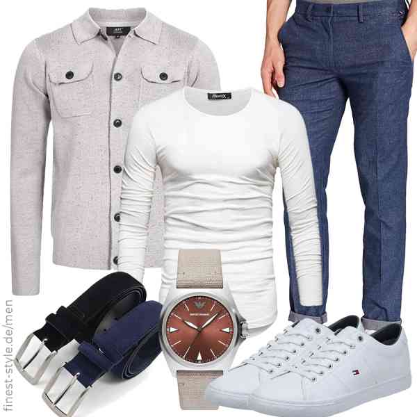 Top herren-Outfit im Finest-Trend-Style für ein selbstbewusstes Modegefühl mit tollen Produkten von JEFF,Amaci&Sons,Tommy Hilfiger,Emporio Armani,Safekeepers,Tommy Hilfiger