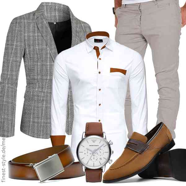 Top herren-Outfit im Finest-Trend-Style für ein selbstbewusstes Modegefühl mit tollen Produkten von HEVÜY,Reslad,Amaci&Sons,Emporio Armani,LLOYD Men´s Belts,Bruno Marc