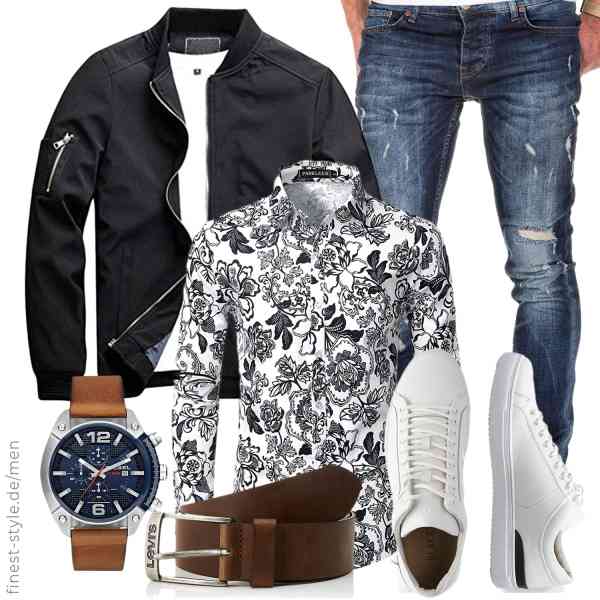 Top herren-Outfit im Finest-Trend-Style für ein selbstbewusstes Modegefühl mit tollen Produkten von KEFITEVD,PARKLEES,Amaci&Sons,Diesel,Levi's,Blackstone