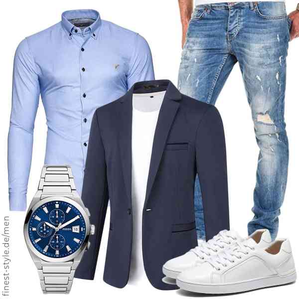 Top herren-Outfit im Finest-Trend-Style für ein selbstbewusstes Modegefühl mit tollen Produkten von Allthemen,Kayhan,Amaci&Sons,Fossil,Bruno Marc
