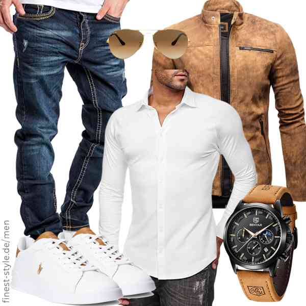 Top herren-Outfit im Finest-Trend-Style für ein selbstbewusstes Modegefühl mit tollen Produkten von Crone,ELDO COLLECTION,Amaci&Sons,BY BENYAR,Ray-Ban,POLO RALPH LAUREN