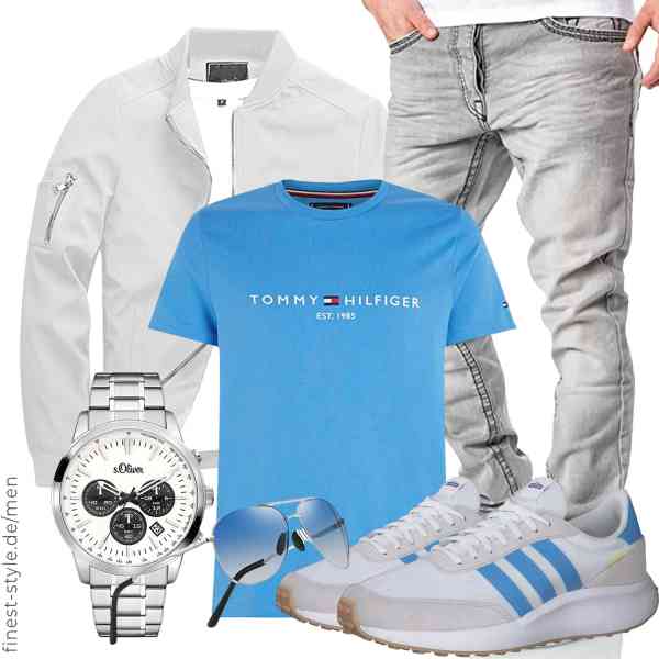 Top herren-Outfit im Finest-Trend-Style für ein selbstbewusstes Modegefühl mit tollen Produkten von KEFITEVD,Tommy Hilfiger,Amaci&Sons,wearPro,s.Oliver,adidas