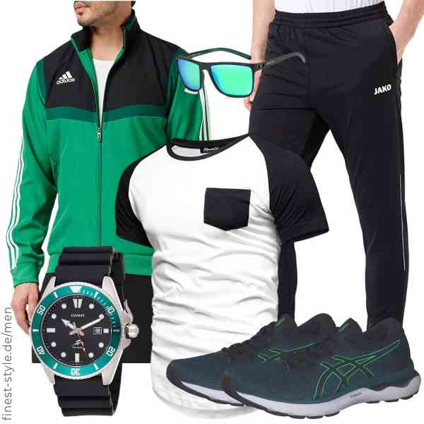 Top herren-Outfit im Finest-Trend-Style für ein selbstbewusstes Modegefühl mit tollen Produkten von adidas,Amaci&Sons,JAKO,Casio,ZENOTTIC,ASICS