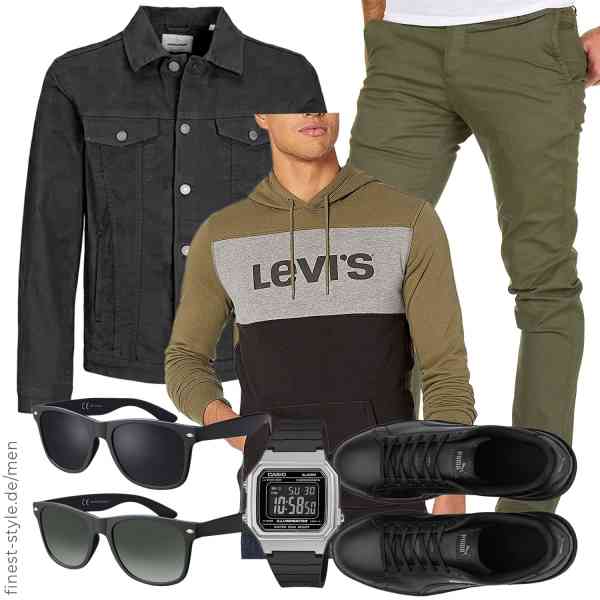 Top herren-Outfit im Finest-Trend-Style für ein selbstbewusstes Modegefühl mit tollen Produkten von JACK & JONES,Levi's,Amaci&Sons,Casio,La Optica B.L.M.,PUMA