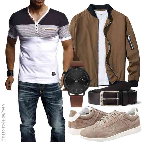 Top herren-Outfit im Finest-Trend-Style für ein selbstbewusstes Modegefühl mit tollen Produkten von URBANFIND,Leif Nelson,Amaci&Sons,Tommy Hilfiger,Levi's,Geox