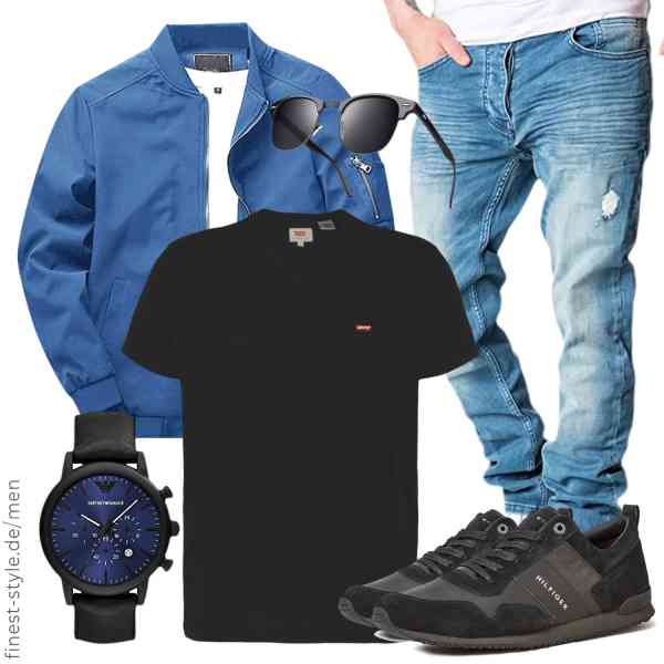 Top herren-Outfit im Finest-Trend-Style für ein selbstbewusstes Modegefühl mit tollen Produkten von KEFITEVD,Levi's,Amaci&Sons,Emporio Armani,GQUEEN,Tommy Hilfiger