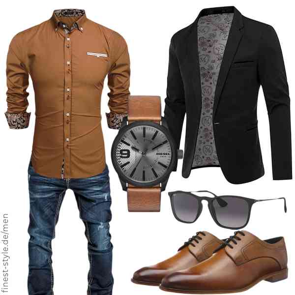 Top herren-Outfit im Finest-Trend-Style für ein selbstbewusstes Modegefühl mit tollen Produkten von Nemopter,COOFANDY,Amaci&Sons,Diesel,Ray-Ban,bugatti