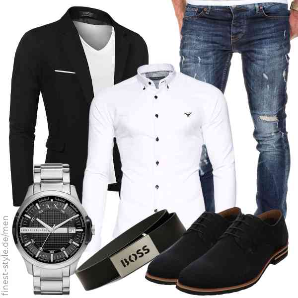 Top herren-Outfit im Finest-Trend-Style für ein selbstbewusstes Modegefühl mit tollen Produkten von COOFANDY,Kayhan,Amaci&Sons,Armani Exchange,BOSS,Salamander