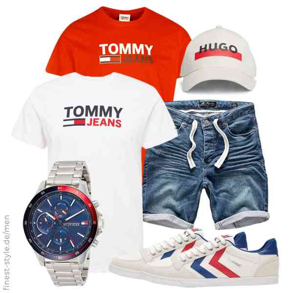 Top herren-Outfit im Finest-Trend-Style für ein selbstbewusstes Modegefühl mit tollen Produkten von Tommy Hilfiger,Tommy Hilfiger,Amaci&Sons,Tommy Hilfiger,HUGO,hummel