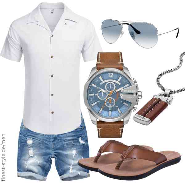 Top herren-Outfit im Finest-Trend-Style für ein selbstbewusstes Modegefühl mit tollen Produkten von COOFANDY,Amaci&Sons,Diesel,Fossil,Ray-Ban,Harssidanzar